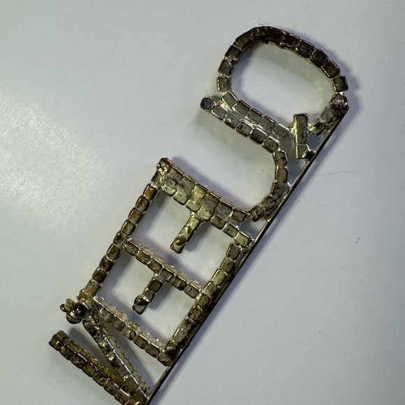 Queen Rhinestone Pin (back missing) - Picture 3 of 4